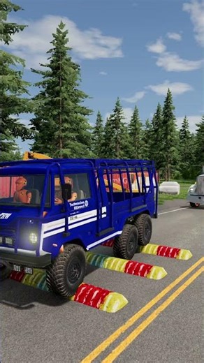 BeamNG.drive Rainbow Speed Bump Challenge