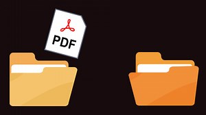 Download File transfer computer folder to folder animation Alpha Channel. File copying and pasting upload and download concept. Transferring Document, Video, image and PDF Files, data backup Monitor Screen. for free