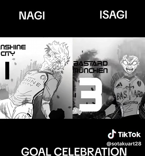 Blue Lock: Nagi and Isagi Goal Celebrations