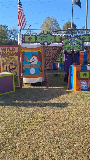 The Wild Woman & Man Show opened tonight at Sparta Georgia Fair! Working just like a Girl to Gorilla Show. They are scared to death. Wait I bring the steal cage and the rubber large python 🐍 Snake, then when they bust out the cage, all the black people, will be running down the midway in Selma Alabama Central Fair. Getting 5 dollars a head these days 😆 🤣 😂 LoL | John Strong