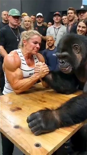 Who WIN? WOMEN VS CHIMP! #wild showdown #armwrestling #women vs gorilla