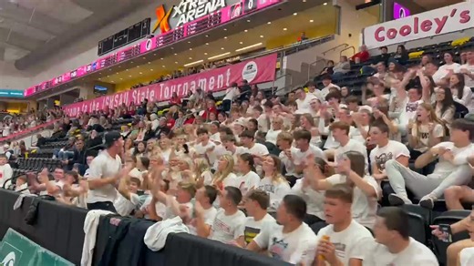 The Assumption student section's roller coaster at state volleyball | Local 4 News WHBF TV