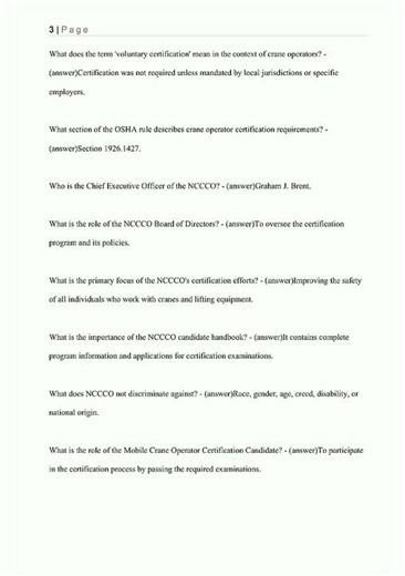 NCCCO MOBILE CRANE OPERATOR CERTIFICATION EXAM BANK LATEST UPDATEDREAL EXAM QUESTIONS AND ANSWERS 10