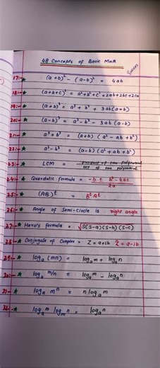 |Mathematics Formulae|From class 6 to 8|