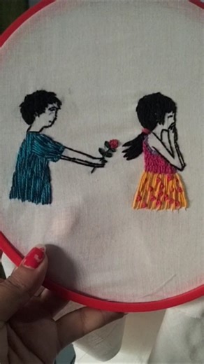 couple embroidery patterns / cute embroidery designs ❤️ #shorts