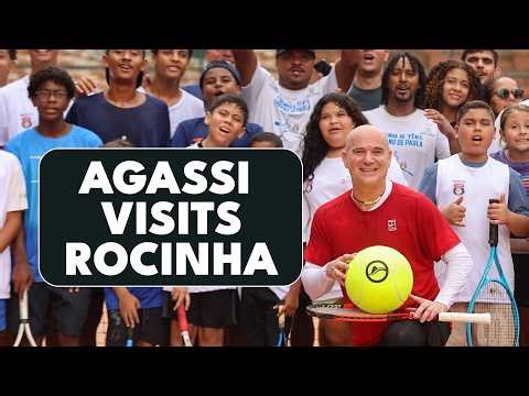 Andre Agassi Visits & Plays Tennis With The Kids Of Rocinha, Rio de Janeiro | Rio 2026