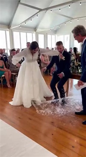 Bride's Dress Turns into Fountain at Wedding!