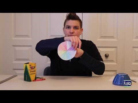 Newton colour wheel science experiment