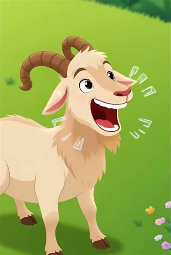 A goat jumps hill to hill, slips gently, laughs🤣🤣😍😍🥰🥰