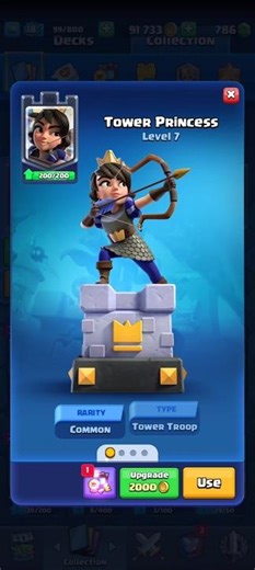 Tower Princess upgrade #clashroyale #supercell