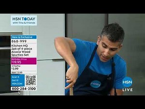 Kitchen HQ 2pack of 4piece Acacia Wood Spurtles Set