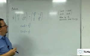 A-Level Further Maths- C3-10 Matrices- Describing a Rotation Matrix