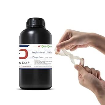 Siraya Tech Tenacious 3D Printer Flexible 405nm UV-Curing Resin with High Impact Resistance Standard Photopolymer Resin for LCD DLP 3D Printing (1000g, Clear)