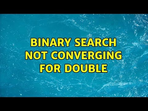 Binary search not converging for double