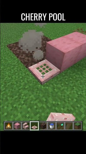 I Built a Relaxing Cherry Hot Spring in Minecraft #minecraft #shorts