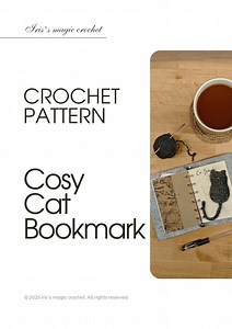 Cosy Cat Bookmark – Crochet Pattern (PDF) | EN | Beginner-friendly Digital Download - Etsy