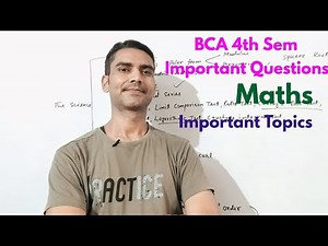 BCA 4th Sem Maths Important questions and topics