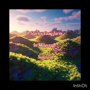 Top 4 most easy farm in Minecraft survival#shorts #minecraft build farms 🌽🥕