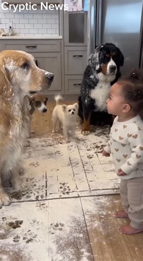27M views · 638K reactions | Angry Baby Yelling Over Dogs #Baby #Dogs #Cat #dog #funnyvideos | Cryptic News | Facebook