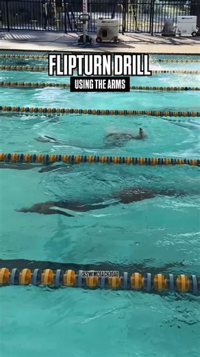 Joao Mescolote | Swim Coach 🇧🇷🇺🇸 | 🔄 Arms Flipturn Drill Here’s a simple but powerful way to sharpen your turns: 👉 Start in a horizontal position with arms down and palms... | Instagram