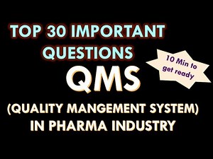 QMS in Pharmaceutical industry l Quality Management system in Pharma Industry l Question & answers