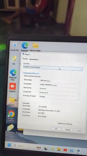 change date format in windows MM/dd/yyyy
