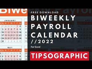 [FREE] Biweekly Payroll Calendar Excel - 2022