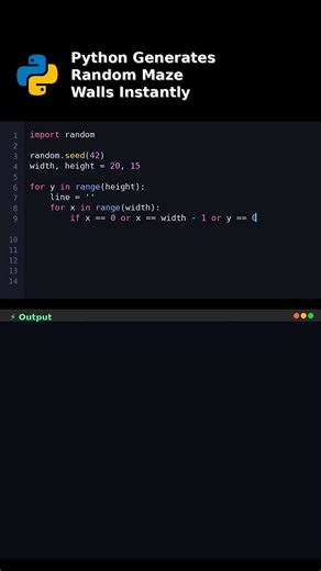 Python Generates Random Maze Walls Instantly #randomwalls