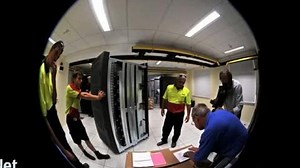 Installing a new supercomputer: timelapse