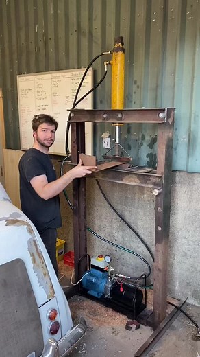 Homemade Workshop Press Testing on 3mm Steel Plate