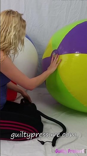 Big soft beach ball pump inflate and quick test ride👌😊
