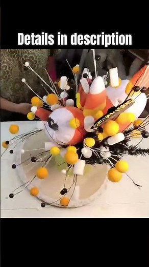 DIY Candy Corn Centerpiece | Easy Halloween Table Decor | Fall Floral Design 725
