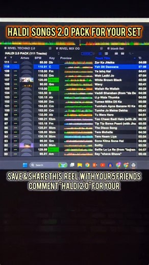 RIVEL MUSIC on Instagram: "Haldi Songs 2.0 Pack For Your Set Save & Share This Reel with your 5 Friends comment For Link #rivelmusic #reels #djs #house #WeddingEntertainment #WeddingCelebrations #WeddingEvents #WeddingSangeet #weddingdj #WeddingFun #weddingsong #wedding #WeddingPartyDJ #haldi #haldiceremony❤️ #haldilook💛"