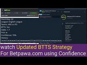Updated Betpawa BTTS Confidence Strategy