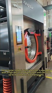 Kingstar 100kg Industrial Washer with HD Touchscreen and 50 Programmable Wash Cycles