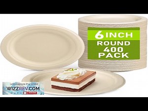 Paper Plates Bulk 400 Count Small 6 inch Eco Friendly Plates Compostable