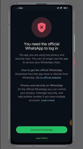 you need the official whatsapp to log in kaise thik kare | #gbwhatsapp #shorts #tending