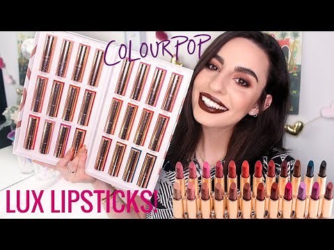 NEW Colourpop Lux Lipsticks! All 24 Lip Swatches!!