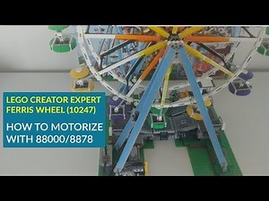 Motorizing LEGO Ferris Wheel (10247) with Battery Box (88000/8878) and M-Motor (8883)