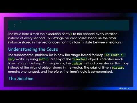 Understanding the Issues with std::chrono and std::vector in C+ +