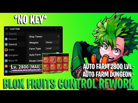 [Control🌐] Blox Fruits Script Auto Farm 2800 Lvl Auto Farm Dungeon & More! *NO KEY*
