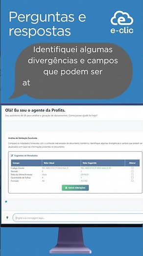 Validação automática de atributos - E-CLIC AI