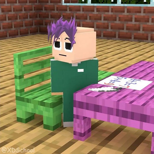 Pine cheats on the math test and the end! 😂😁