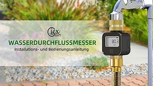 Wasser-Durchflussmesser mit Messinggewinde – Misst Durchflussrate in Echtzeit – Ideal für Wohnmobile, Gartenschläuche, Rasensprenger & Sprühdüsen