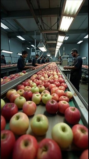 Apple Juice Making Factory Process | From Fresh Apples to Bottle Juice #factorytour #factoryprosess