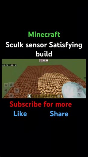 Satisfying sculk sensor build #subscribe #minecraft #viral #filtros
