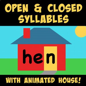Open and Closed Syllable House - Digital- Interactive - PowerPoint - OG - MSL