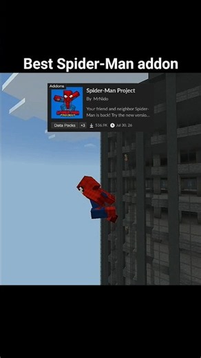 Spider-Man addon for minecraft bedrock #minecraft #spiderman