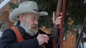Tom packs a traditional muzzleloader on a winter deer hunt with Sean and Hank. | Mountain Men on The History Channel