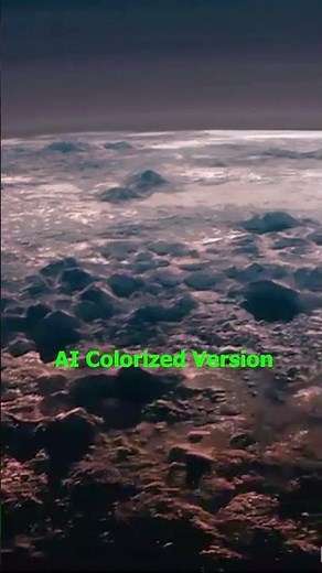 Real Footage of Pluto's Stunning Ice mountains (AI Colorized)
